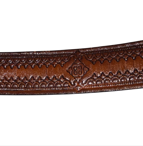 Vintage Stamped Leather Western Belt Made In The USA Size 46 - Picture 2 of 11